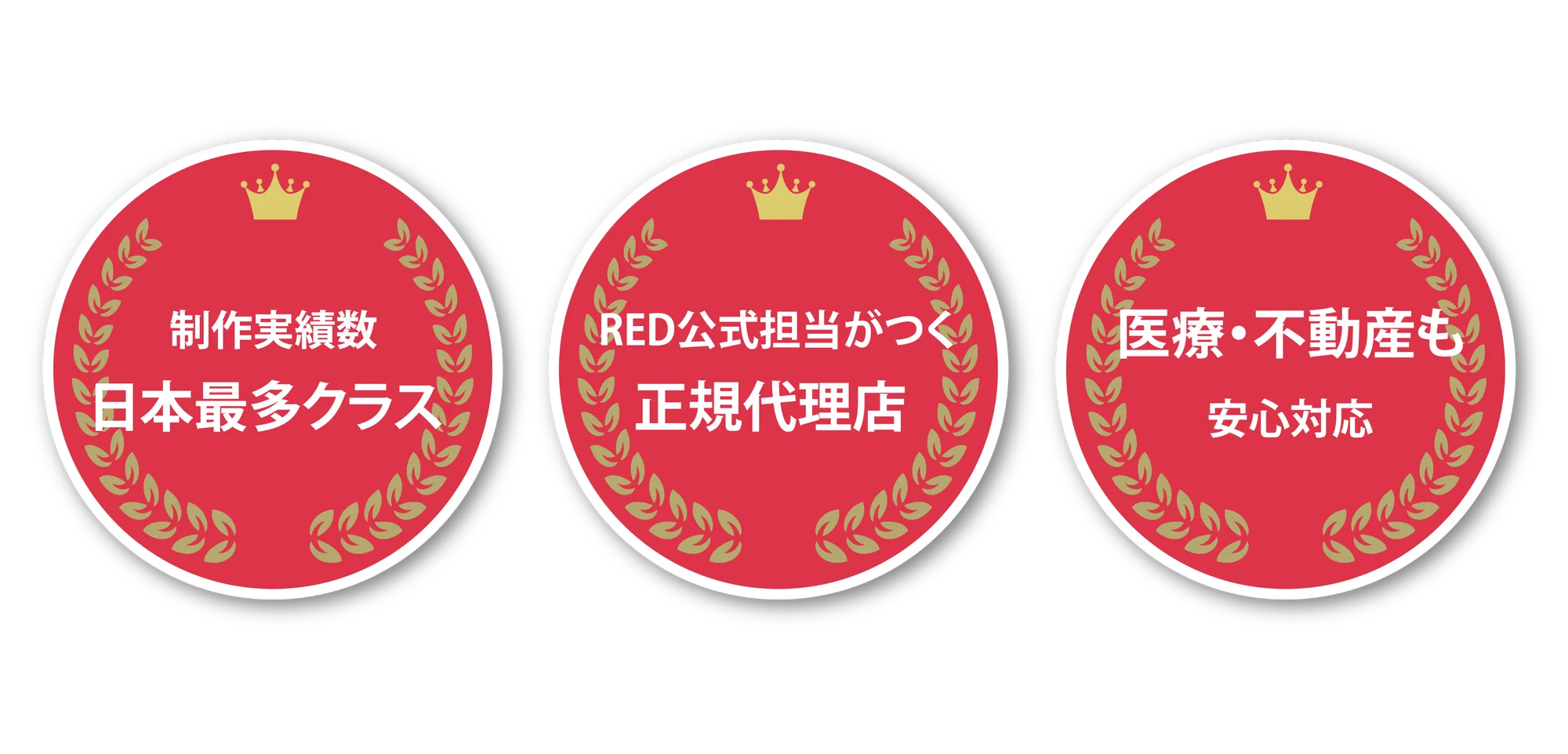 制作実績数日本最多クラス・RED公式担当がつく正規代理店・医療・不動産も安心対応